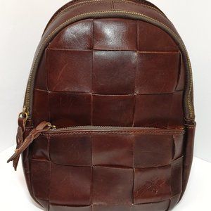Patricia Nash Large Woven Leather Backpack